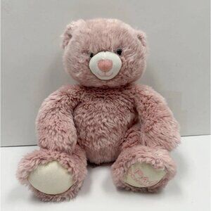 FAO Schwarz Bear Stuffed Animal Plush Pink Sparkler Glitter Bear Stuffie